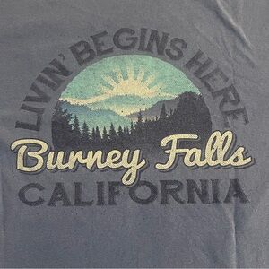 Burney Falls California Graphic Tee - Blue